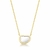 Colar Minimalista com Pingente Oval Mistura de Banho Ouro e Ródio - comprar online