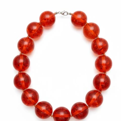 Colar Esfera Translúcido 9CM de Diâmetro Fecho Mosquetão 45CM - comprar online