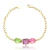 Pulseira com Cristais Diversos Banhado a Ouro 18CM