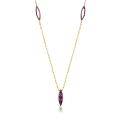 Colar Safi com Pingentes Navetes Cravejados - comprar online