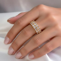 Anel Aliança Eternity Double Row - comprar online