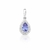 Pingente Pulsar Gota com Cristal Azul