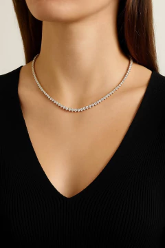 Colar Riviera Cristal Branco 3MM e 40CM - comprar online