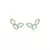 Brinco Earcuff Solaris 3 Gotas Cravejados de Cristal Paraíba e Zircônias