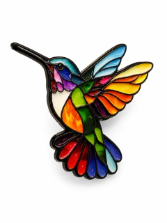 Broche Pin Beija-Flor Colorido 2x2