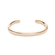 Pulseira Bracelete Liso Tubo Redondo com Tampa Banhado a Ouro 6MM