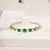 Pulseira Bracelete Banhada a Ouro com Esmeralda Cristal Paraíba na internet