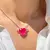 Colar Heart Fusion Coração Turmalina Rosa com Cristais - comprar online
