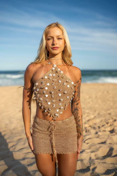 Conjunto Harmonia do Mar - Areia Doce (Produção artesanal com prazo de 05 dias úteis) - comprar online