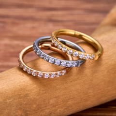 Clicker ring multicristales laterales - comprar online
