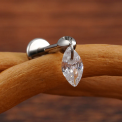 Labret diamante colgante titanio - comprar online
