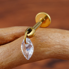 Labret diamante colgante titanio - Lmpiercing
