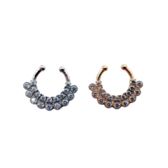 Aro falso strass doble