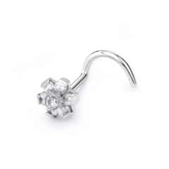 Nostril Zirconia flor Titanio - comprar online