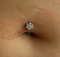 Ombligo invertido flor titanio - comprar online