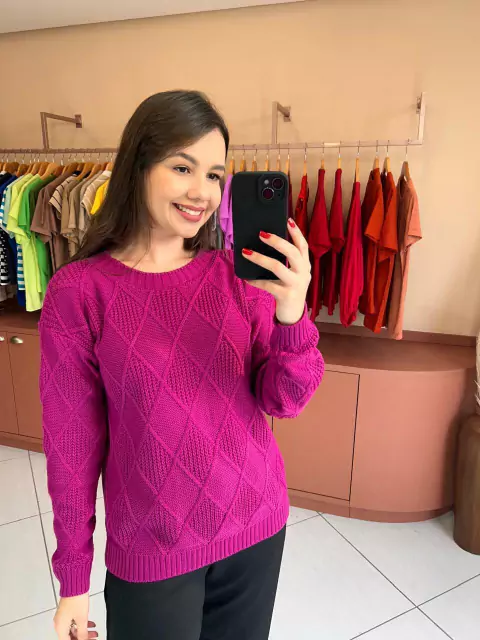 Tricô Bia cor Fúcsia