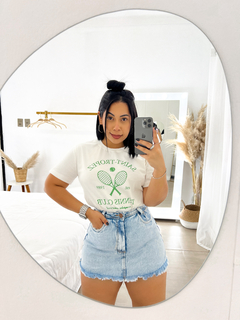 Shorts Saia Feminino Jeans Vintage Claro - Morenna Vest