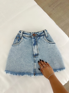 Shorts Saia Feminino Jeans Vintage Claro na internet