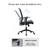 Cadeira De Escritório Giratória Ergonômica Dapon 055b - Dapon
