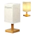 Luminária De Mesa Abajur Dapon DPL02 Base Quadrada Madeira - comprar online