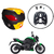 Baú Moto Universal Awa 41 L + Suporte Sup Bajaj Dominar 400 - loja online