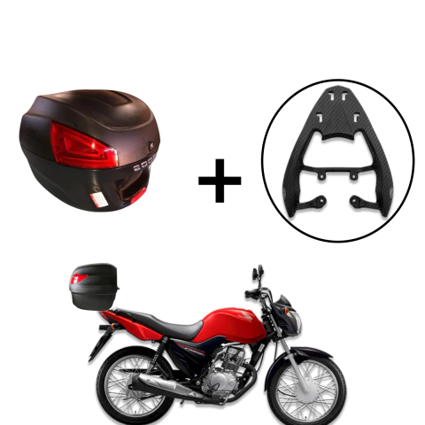 Baú Bauleto 29 Litros + Sup. Baú Superior Cg 125/150/160 14+