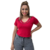 Blusa Manga Curta Decote V Pérolas