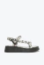 SCHUTZ SANDÁLIA PAPETE JADDY PEDRARIA SNAKE ANIMAL PRINT