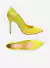 AREZZO SCARPIN AMARELO COURO SALTO ALTO FINO - Mariachic Multimarcas