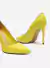 AREZZO SCARPIN AMARELO COURO SALTO ALTO FINO - loja online