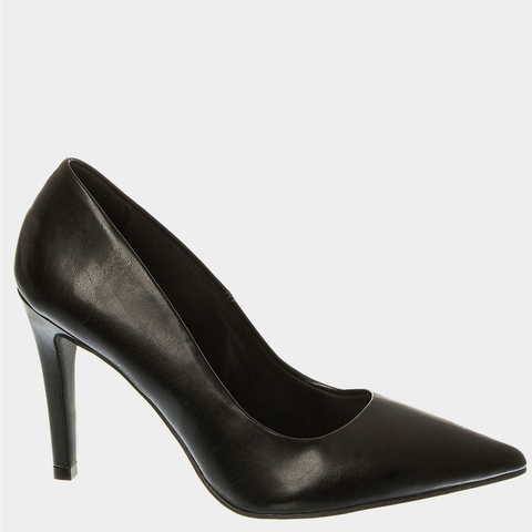 SCARPIN CONSTANCE CLÁSSICO PRETO COM SALTO ALTO FINO