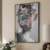 Quadro Decorativo Mulher Floral Borboletas Beleza e Elegância - comprar online