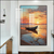 Quadro Decorativo Barco Pescador Entardecer Praia