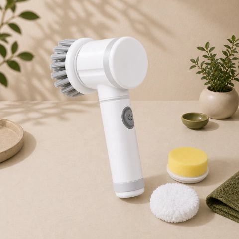 Escova Elétrica Power Clean Para Uma Limpeza Mais Rapida e Eficiente +2 Adaptadores de Brinde - comprar online