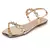 Sandália Rasteirinha Feminina Pedraria Dourada - comprar online