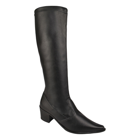 Bota Feminina Over Salto Grosso Bloco Cano Alto Longo The Knee Confortável stretch - comprar online