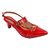 Salto Baixo Fivelas Dupla Slingback na internet