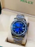 Relógio Rolex Day-Date azul degrade com Caixa e Manual - Zarini Relógios