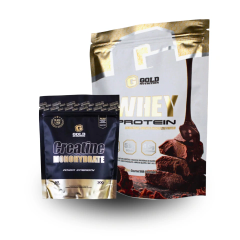 COMBO CREATINA 300G + WHEY PROTEIN X2LB - GOLD NUTRITION