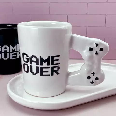 TAZA GAME OVER ASA JOYSTICK BLANCO