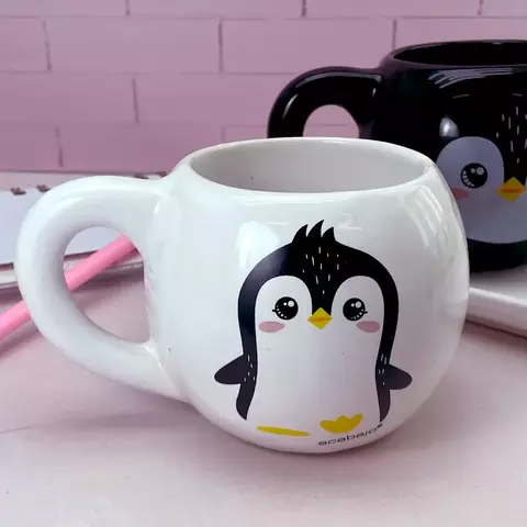TAZA BURBUJA PINGUINO BLANCO