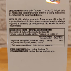 Magnesio 400mg - 100 Softgel - comprar online