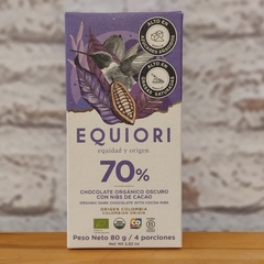 Chocolate Orgánico Equiori 70% con NIBS