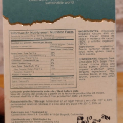 Chocolate Orgánico 80% Sin Azúcar - comprar online