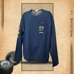 Camisa Ayrton Senna manga longa - Azul