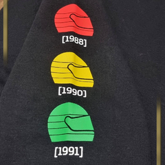 Camisa Ayrton Senna manga longa - Preta