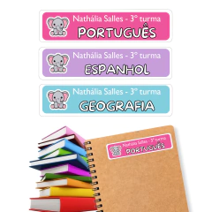 Etiquetas Adesivas para Disciplinas Escolares - 18 Unidades
