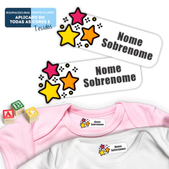 Etiqueta Termocolante Menina Estrelinhas - Mod 81 - comprar online