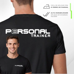 Estampa Termocolante PERSONAL TRAINER Kit 4 Unidades P/ Camisa Uniforme Academia