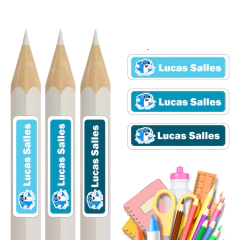 Etiquetas Adesivas Escolares Tubarão